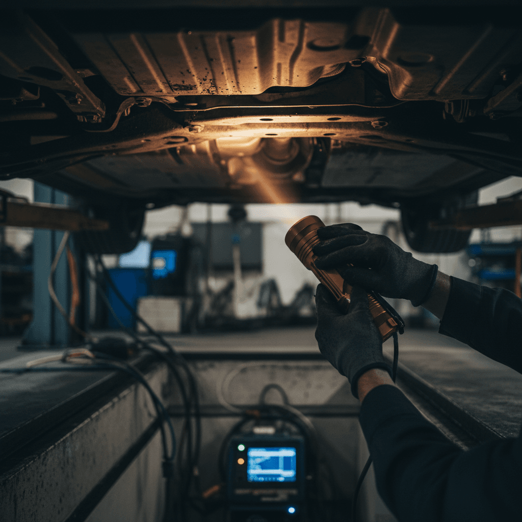 Inspección técnica de vehículo en taller